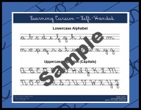 Learning Cursive Left-Handed Reference Card