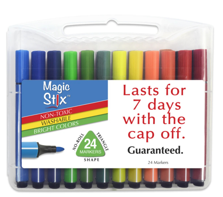 Magic Stix 12pk Washable markers that wont dry out! 