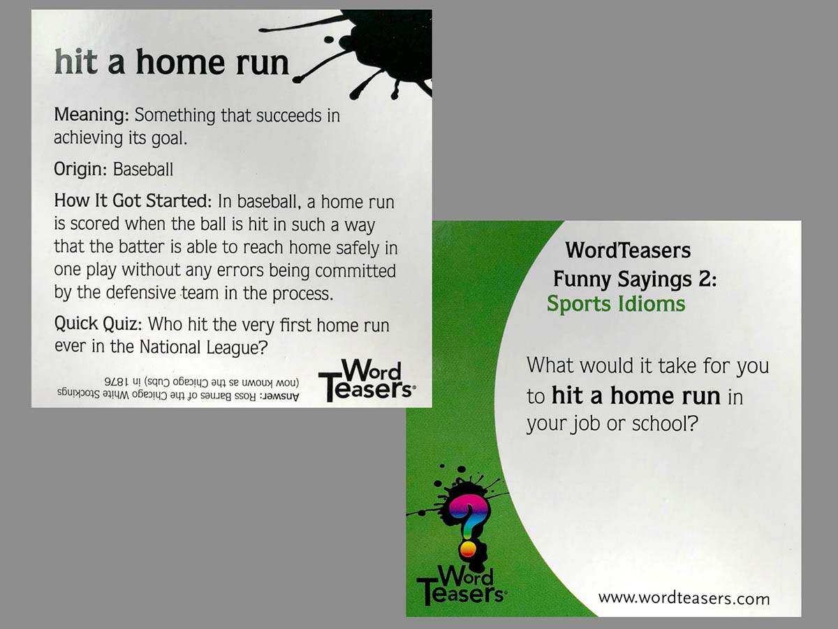 Word Teasers -- Funny Sports Sayings (Idioms) - Click Image to Close