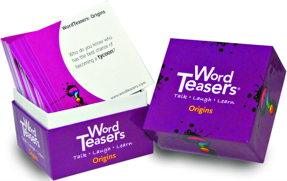 WORD TEASERS "Origins" Flash Card Game ~ TALK LAUGH LEARN ~ Factory Sealed NEW 
