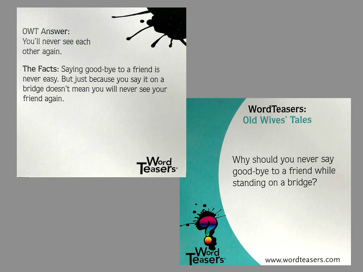 Word Teasers -- Old Wives' Tales - Click Image to Close
