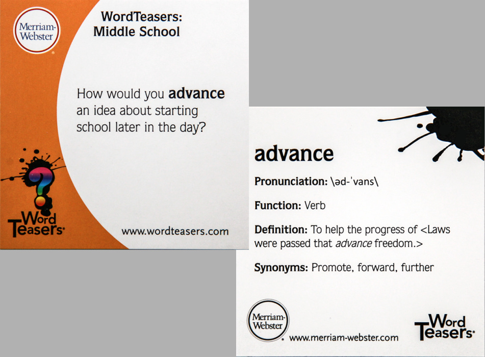 Word Teasers -- Middle School Vocabulary - Click Image to Close